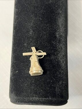Vintage Windmill Charm Pendant - Silver Tone